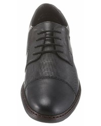 schwarze Leder Derby Schuhe von Rieker