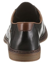 schwarze Leder Derby Schuhe von Rieker