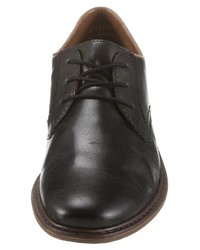 schwarze Leder Derby Schuhe von Rieker