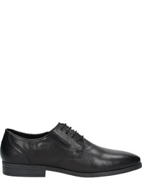 schwarze Leder Derby Schuhe von Rieker