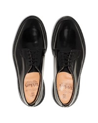 schwarze Leder Derby Schuhe von Tricker's