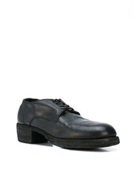 schwarze Leder Derby Schuhe von Guidi