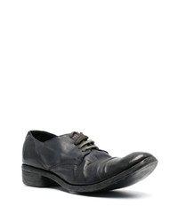 schwarze Leder Derby Schuhe von A Diciannoveventitre