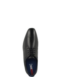 schwarze Leder Derby Schuhe von s.Oliver