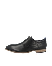 schwarze Leder Derby Schuhe von s.Oliver
