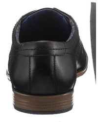 schwarze Leder Derby Schuhe von S.OLIVER RED LABEL