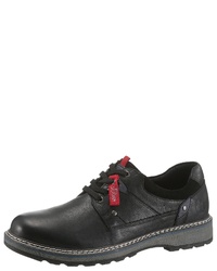 schwarze Leder Derby Schuhe von S.OLIVER RED LABEL