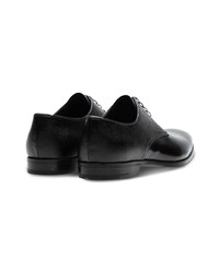 schwarze Leder Derby Schuhe von Prada