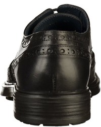 schwarze Leder Derby Schuhe von Salamander