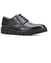 schwarze Leder Derby Schuhe von Paul Andrew