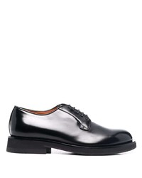 schwarze Leder Derby Schuhe von Santoni