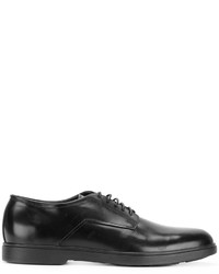 schwarze Leder Derby Schuhe von Santoni