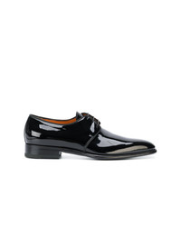 schwarze Leder Derby Schuhe von Santoni