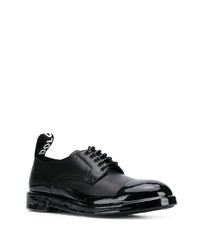 schwarze Leder Derby Schuhe von Dolce & Gabbana