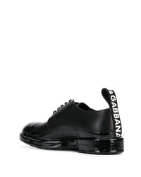 schwarze Leder Derby Schuhe von Dolce & Gabbana