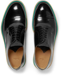 schwarze Leder Derby Schuhe von Paul Smith