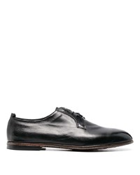 schwarze Leder Derby Schuhe von Silvano Sassetti