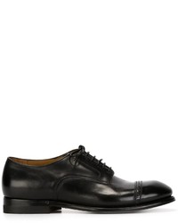 schwarze Leder Derby Schuhe von Silvano Sassetti