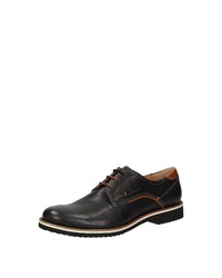 schwarze Leder Derby Schuhe von Sioux