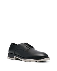 schwarze Leder Derby Schuhe von Alexander McQueen