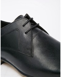 schwarze Leder Derby Schuhe von Frank Wright