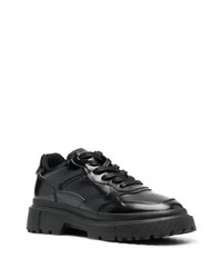 schwarze Leder Derby Schuhe von Hogan