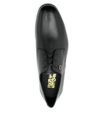 schwarze Leder Derby Schuhe von Salvatore Ferragamo