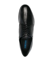 schwarze Leder Derby Schuhe von Geox