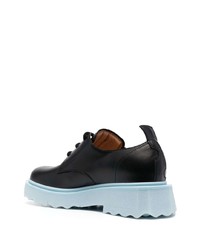 schwarze Leder Derby Schuhe von Off-White