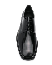 schwarze Leder Derby Schuhe von Balenciaga