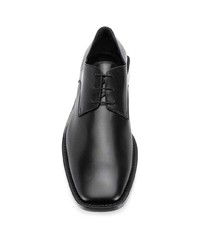 schwarze Leder Derby Schuhe von Balenciaga