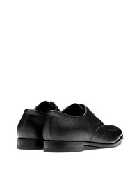 schwarze Leder Derby Schuhe von Prada