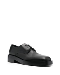 schwarze Leder Derby Schuhe von Jil Sander