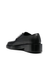 schwarze Leder Derby Schuhe von Jil Sander