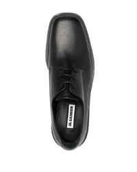 schwarze Leder Derby Schuhe von Jil Sander