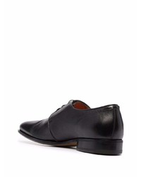 schwarze Leder Derby Schuhe von Santoni