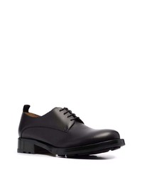 schwarze Leder Derby Schuhe von Valentino Garavani