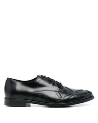 schwarze Leder Derby Schuhe von Stefan Cooke