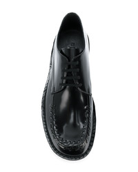 schwarze Leder Derby Schuhe von Marni
