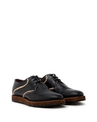 schwarze Leder Derby Schuhe von Dolce & Gabbana