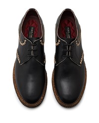 schwarze Leder Derby Schuhe von Dolce & Gabbana