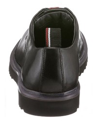 schwarze Leder Derby Schuhe von Strellson