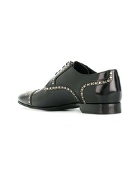 schwarze Leder Derby Schuhe von Dolce & Gabbana