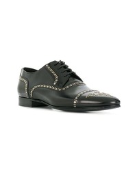 schwarze Leder Derby Schuhe von Dolce & Gabbana