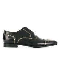 schwarze Leder Derby Schuhe von Dolce & Gabbana