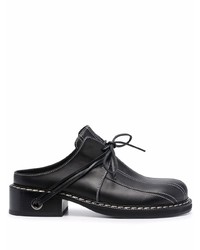 schwarze Leder Derby Schuhe von Sunnei