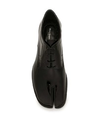 schwarze Leder Derby Schuhe von Maison Margiela