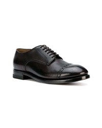 schwarze Leder Derby Schuhe von Silvano Sassetti