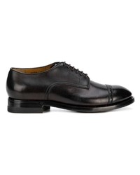 schwarze Leder Derby Schuhe von Silvano Sassetti