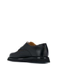 schwarze Leder Derby Schuhe von Jil Sander